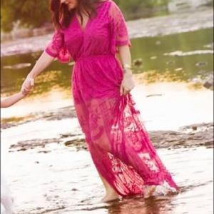 SOLD!!! Lace Boutique Romper Dress